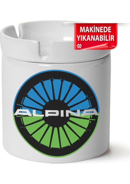 Çakılap Bmw Alphina Logo Baskılı Porselen At-Söndür Küllük (Kl-Otmbl-Bmw)