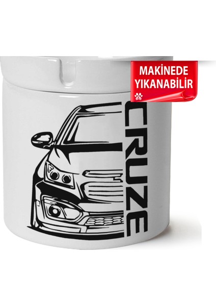 Çakılap Clevrolet Cruze Baskılı Porselen At-Söndür Küllük (Kl-Otmbl-Chvrlt)