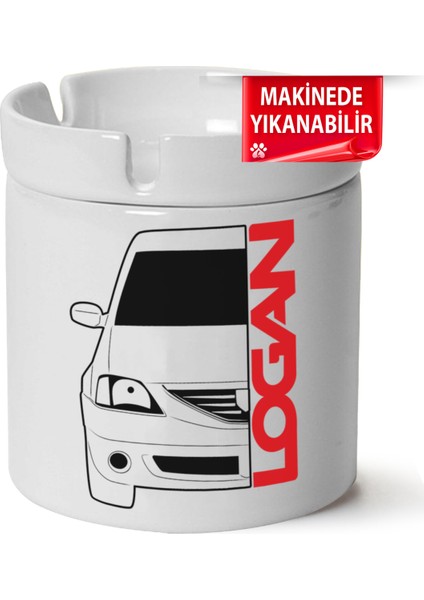 Çakılap Dacia Logan Baskılı Porselen At-Söndür Küllük (Kl-Otmbl-Dc)