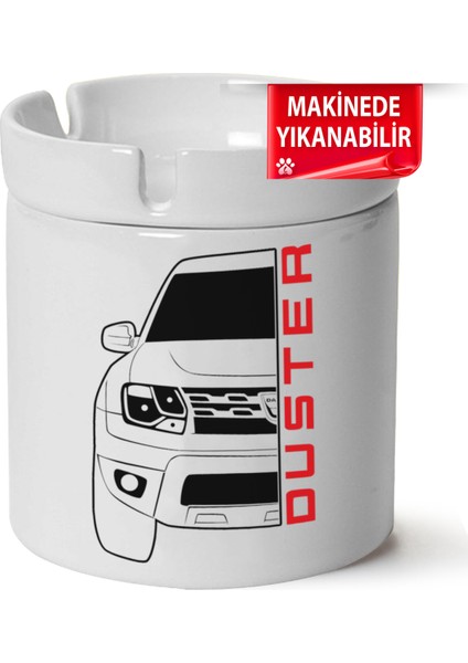 Çakılap Dacia Duster Baskılı Porselen At-Söndür Küllük (Kl-Otmbl-Dc)
