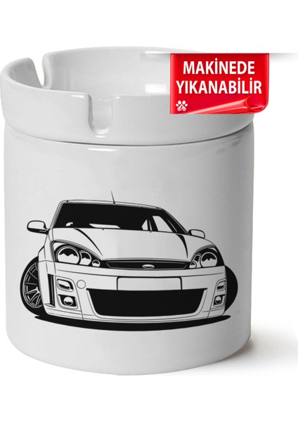 Çakılap Ford Focus Mk1 Baskılı Porselen At-Söndür Küllük (Kl-Otmbl-Frd)