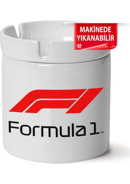 Çakılap Formula 1 Baskılı Porselen At-Söndür Küllük (Kl-Otmbl-Mdfy)
