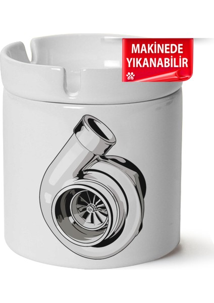 Çakılap Turbo Baskılı Porselen At-Söndür Küllük (Kl-Otmbl-Mdfy)