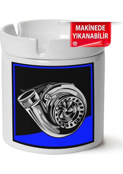 Çakılap Turbo Baskılı Porselen At-Söndür Küllük (Kl-Otmbl-Mdfy)