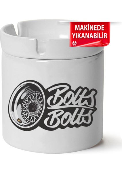 Çakılap Bolts Baskılı Porselen At-Söndür Küllük (Kl-Otmbl-Mdfy)