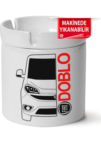 Çakılap Fiat Doblo Baskılı Porselen At-Söndür Küllük (Kl-Otmbl-Fiat)