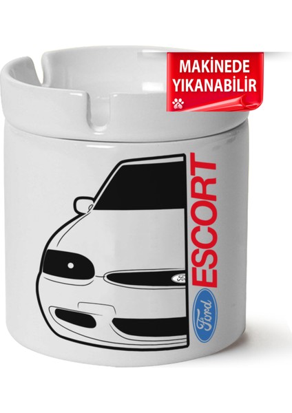 Çakılap Ford Escort Baskılı Porselen At-Söndür Küllük (Kl-Otmbl-Frd)