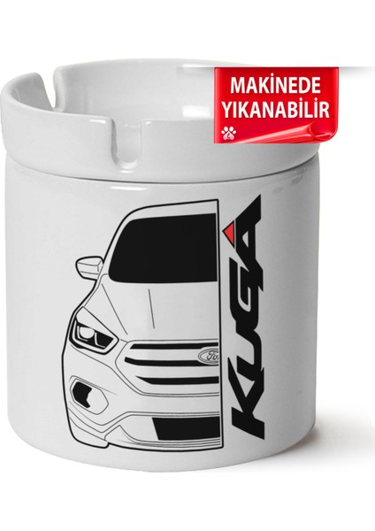 Çakılap Ford Kuga Baskılı Porselen At-Söndür Küllük (Kl-Otmbl-Frd)