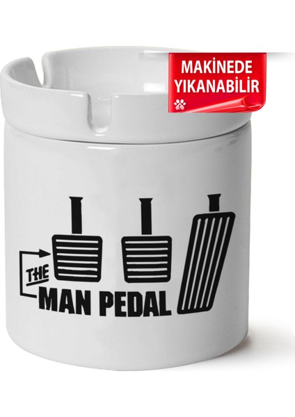 Çakılap The Man Pedal Baskılı Porselen At-Söndür Küllük (Kl-Otmbl-Mdfy)