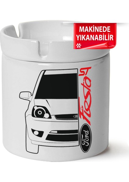 Çakılap Ford Fiesta Mk6 Baskılı Porselen At-Söndür Küllük (Kl-Otmbl-Frd)