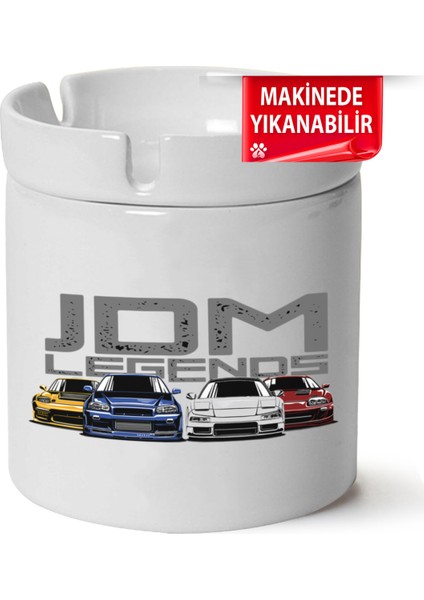 Çakılap Jdm Legends Baskılı Porselen At-Söndür Küllük (Kl-Otmbl-Nssn)