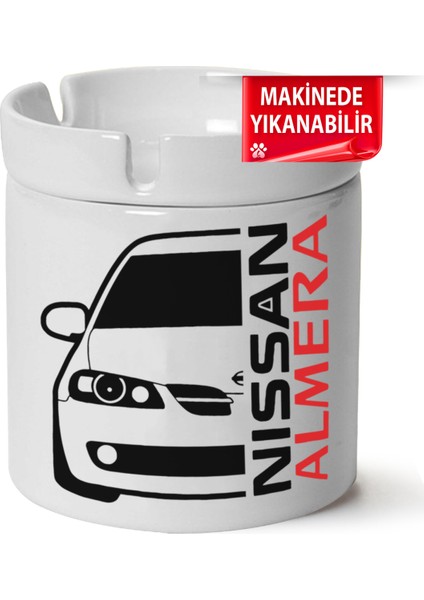 Çakılap Nissan Almira Baskılı Porselen At-Söndür Küllük (Kl-Otmbl-Nssn)