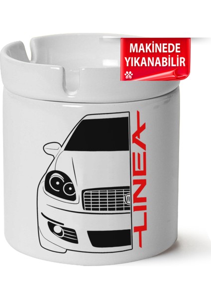 Çakılap Fiat Linea Baskılı Porselen At-Söndür Küllük (Kl-Otmbl-Fiat)