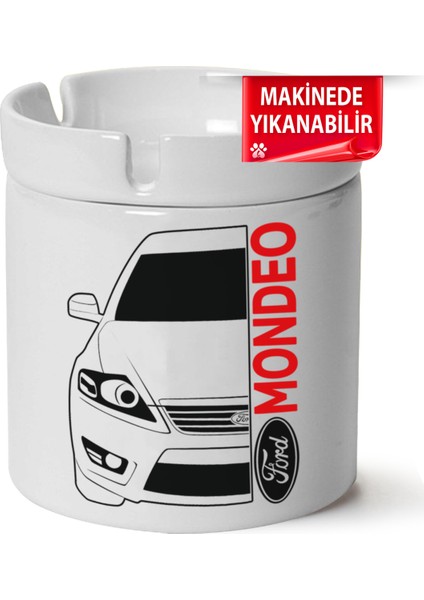 Çakılap Ford Mondeo Mk4 Baskılı Porselen At-Söndür Küllük (Kl-Otmbl-Frd)