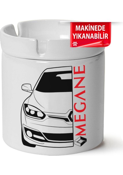 Megane 3 Baskılı Porselen At-Söndür Küllük (Kl-Otmbl-Rnlt)
