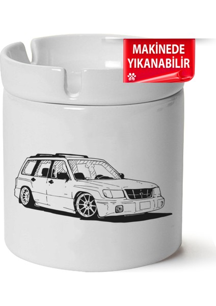 Çakılap Subaru Baskılı Porselen At-Söndür Küllük (Kl-Otmbl-Sbr)