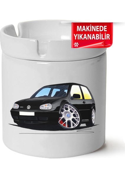 Çakılap Vw Golf 4 Baskılı Porselen At-Söndür Küllük (Kl-Otmbl-Vw)