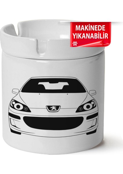 Çakılap Peugeot 407BASKILI Porselen At-Söndür Küllük (Kl-Otmbl-Pgt)