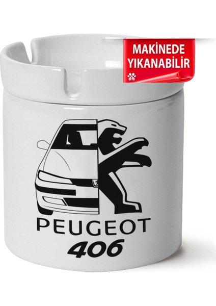 Çakılap Peugeot 406BASKILI Porselen At-Söndür Küllük (Kl-Otmbl-Pgt)