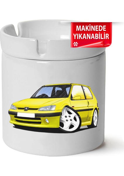 Çakılap Peugeot 106BASKILI Porselen At-Söndür Küllük (Kl-Otmbl-Pgt)