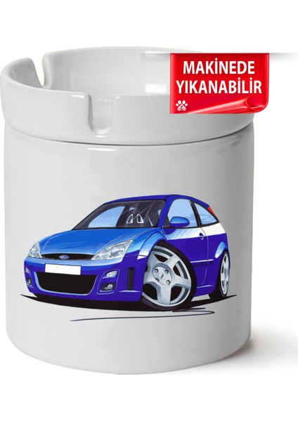 Çakılap Ford Focus Mk1 Baskılı Porselen At-Söndür Küllük (Kl-Otmbl-Frd)