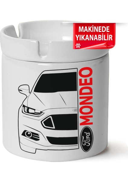 Çakılap Ford Mondeo Mk5 Baskılı Porselen At-Söndür Küllük (Kl-Otmbl-Frd)