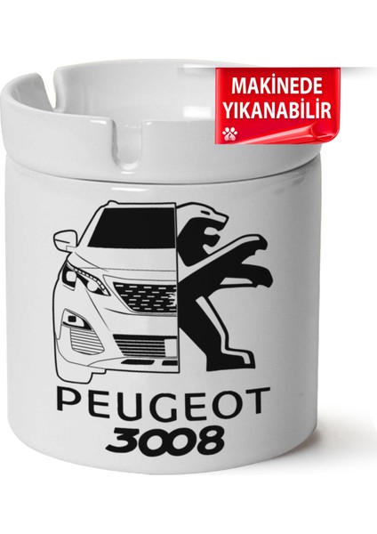 Çakılap Peugeot 3008BASKILI Porselen At-Söndür Küllük (Kl-Otmbl-Pgt)