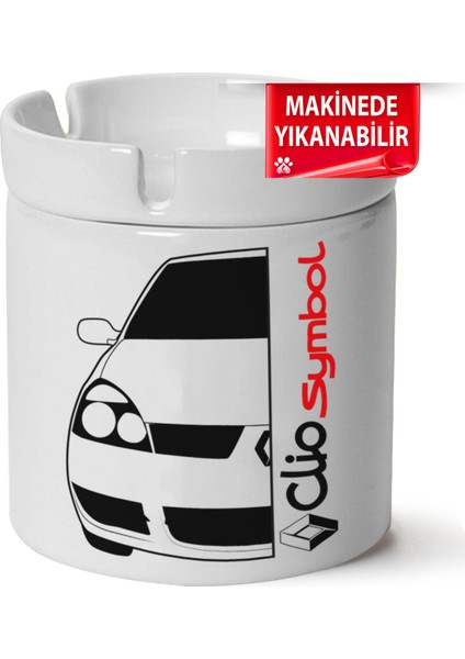 Çakılap Renault Clio Symbol Baskılı Porselen At-Söndür Küllük (Kl-Otmbl-Rnlt)
