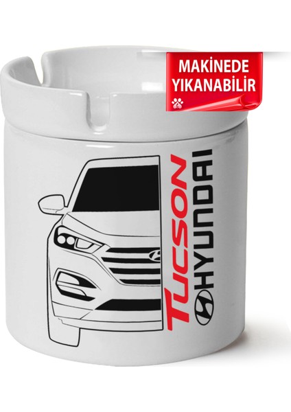 Çakılap Hyundai Tucsonbaskılı Porselen At-Söndür Küllük (Kl-Otmbl-Hynd)