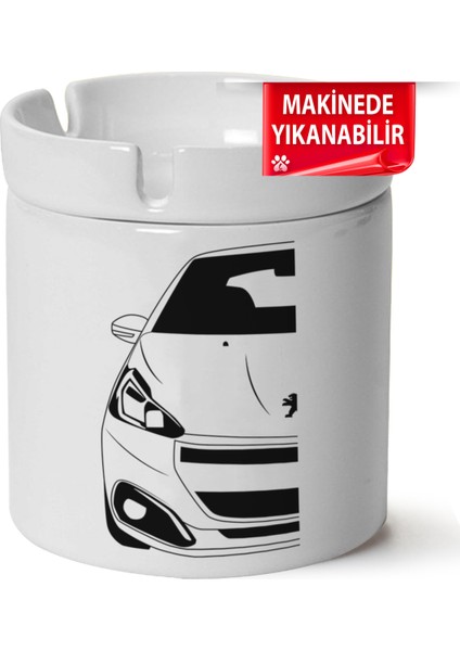 Çakılap Peugeot 208BASKILI Porselen At-Söndür Küllük (Kl-Otmbl-Pgt)