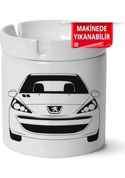 Çakılap Peugeot 206PLUSBASKILI Porselen At-Söndür Küllük (Kl-Otmbl-Pgt)