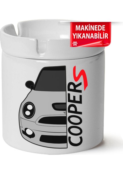 Çakılap Mini Cooper Baskılı Porselen At-Söndür Küllük (Kl-Otmbl-Mn)