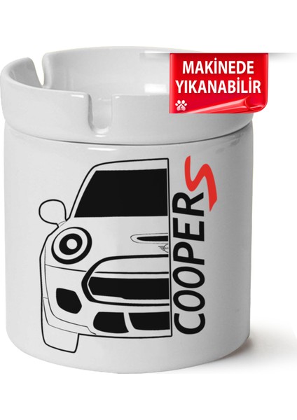 Çakılap Mini Cooper Baskılı Porselen At-Söndür Küllük (Kl-Otmbl-Mn)