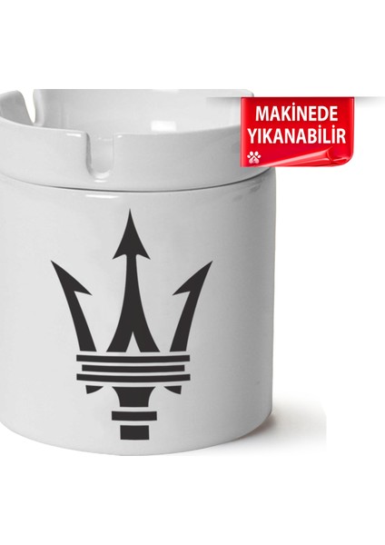 Çakılap Maserati Baskılı Porselen At-Söndür Küllük (Kl-Otmbl-Msrt)