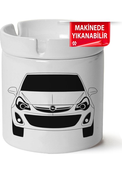 Çakılap Opel Corsa D Baskılı Porselen At-Söndür Küllük (Kl-Otmbl-Opl)