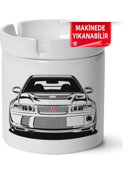 Çakılap Mitsubishi EVO5BASKILI Porselen At-Söndür Küllük (Kl-Otmbl-Mtsbh)