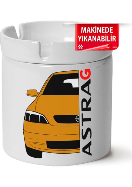 Çakılap Opel Astra Baskılı Porselen At-Söndür Küllük (Kl-Otmbl-Opl)