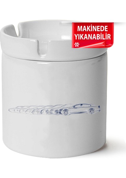 Çakılap Vw Passat B8 Baskılı Porselen At-Söndür Küllük (Kl-Otmbl-Vw)