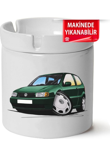 Çakılap Vw Polo Mk3 Baskılı Porselen At-Söndür Küllük (Kl-Otmbl-Vw)