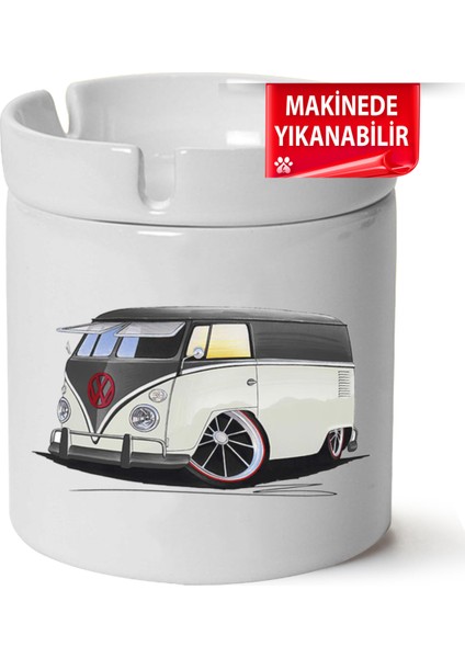 Çakılap Vw Transporter T1 Baskılı Porselen At-Söndür Küllük (Kl-Otmbl-Vw)