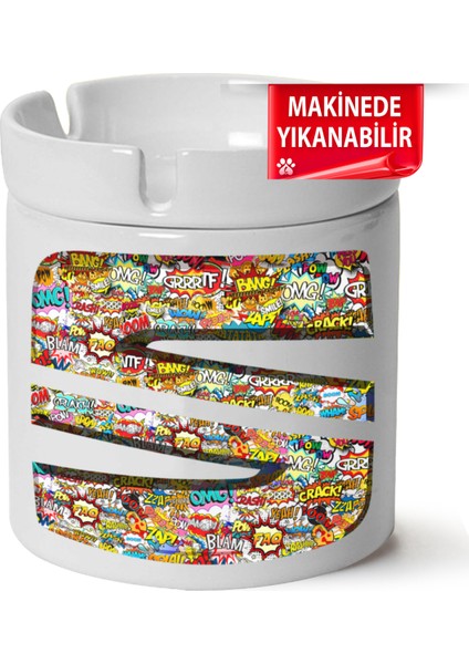 Çakılap Seat Logobaskılı Porselen At-Söndür Küllük (Kl-Otmbl-Seat)