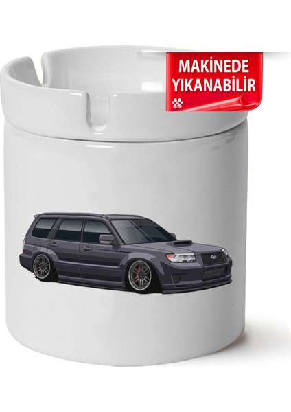 Çakılap Subaru Baskılı Porselen At-Söndür Küllük (Kl-Otmbl-Sbr)
