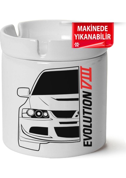Çakılap Mitsubishi EVO8BASKILI Porselen At-Söndür Küllük (Kl-Otmbl-Mtsbh)