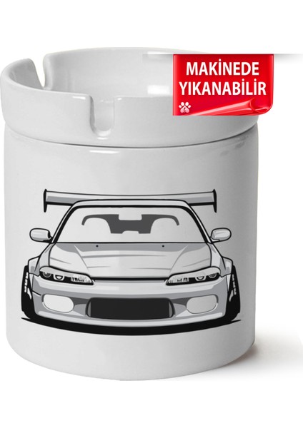 Çakılap Nissan S14 Baskılı Porselen At-Söndür Küllük (Kl-Otmbl-Nssn)