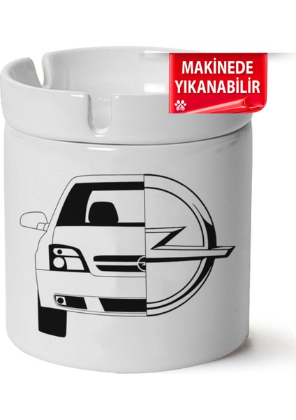 Çakılap Opel Vectra C Baskılı Porselen At-Söndür Küllük (Kl-Otmbl-Opl)