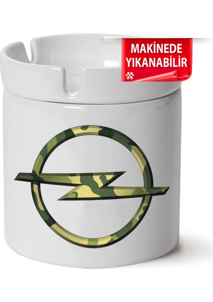 Çakılap Opel Logo Baskılı Porselen At-Söndür Küllük (Kl-Otmbl-Opl)