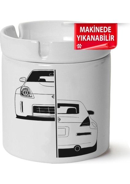 Çakılap Nissan 350Z Baskılı Porselen At-Söndür Küllük (Kl-Otmbl-Nssn)