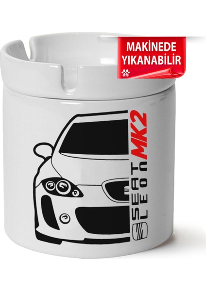 Çakılap Seat Leon MK2BASKILI Porselen At-Söndür Küllük (Kl-Otmbl-Seat)