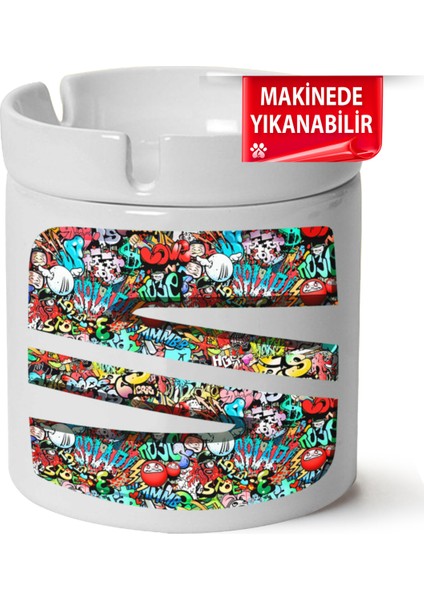 Çakılap Seat Logobaskılı Porselen At-Söndür Küllük (Kl-Otmbl-Seat)
