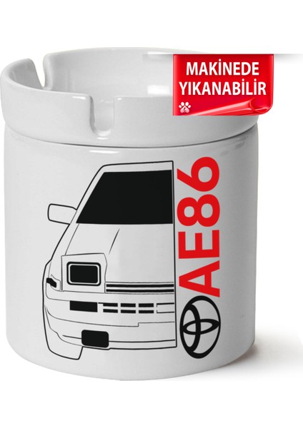 Toyota AE86 Baskılı Porselen At-Söndür Küllük (Kl-Otmbl-Tyt)